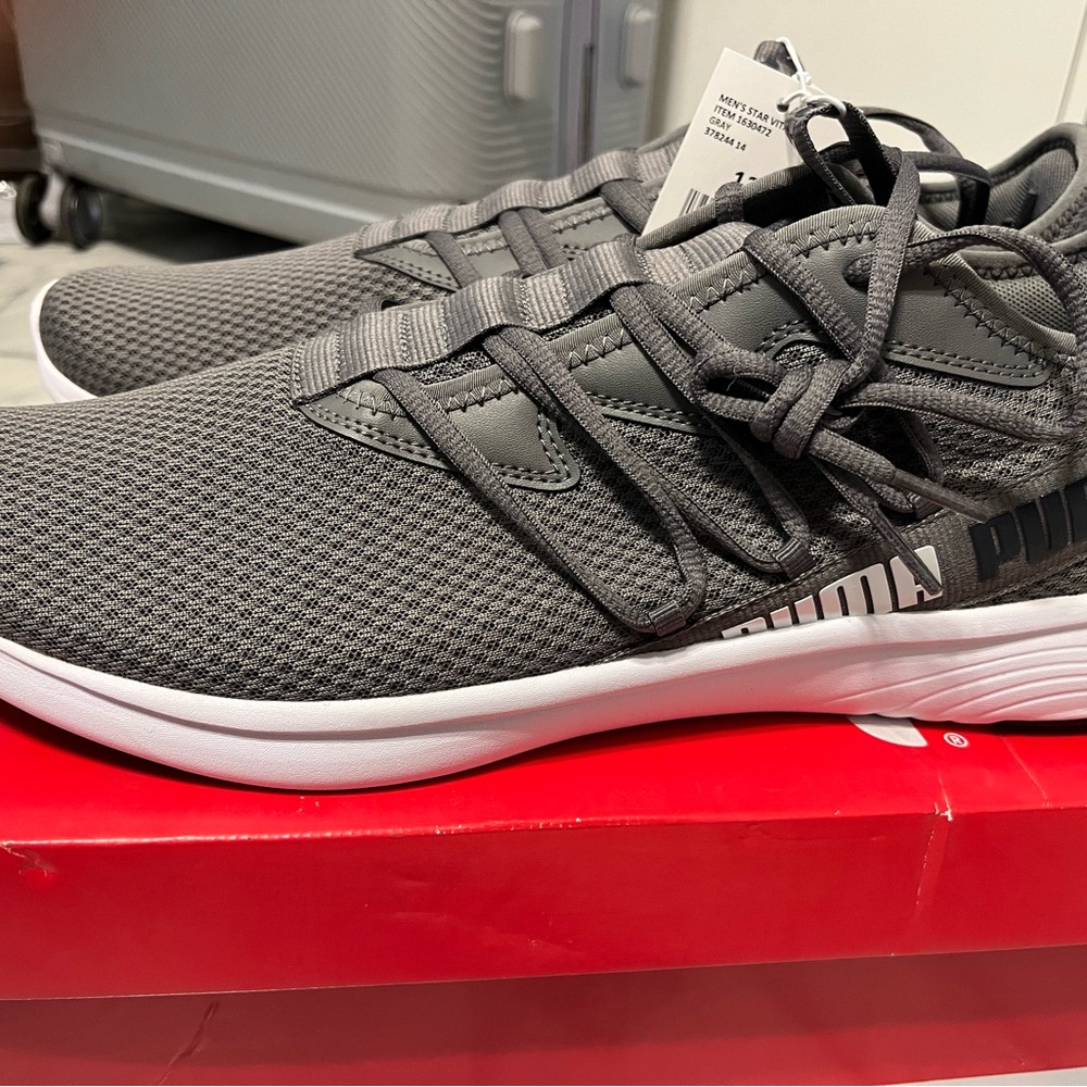 Puma Gray Athletic Sneakers new shoes - Picture 2 of 9